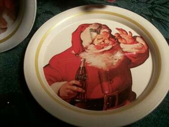 Vintage Christmas Costers Coke Coca Cola Santa Claus Beverage Glass