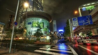 Wallpaper Japan Street Road Night Metropolis
