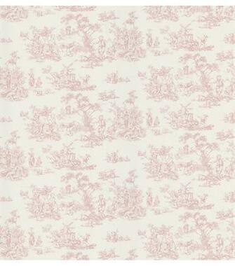 Maxine Pink Toile Wallpaper Sample Jo Ann