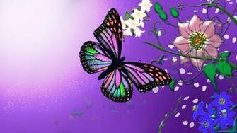 Of Flowers And Butterflies Wallpaper