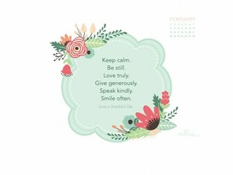February Thankful Life Desktop Calendar Monthly Calendars
