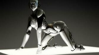 Wallpaper Android Girl Robot Gray Hi Tech Photo On The Desktop