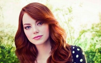 Emma Stone Portrait Wallpaper Stock Photos