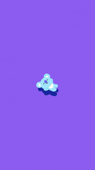 Minimalist Koya Bt21 In Purple T9jaexjkc3hwya73 Wallpaper