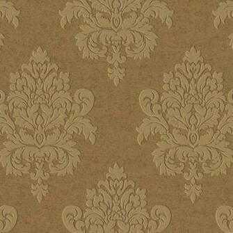 Metallic Gold And Etched Damask Wallpaper Wall Sticker Outlet