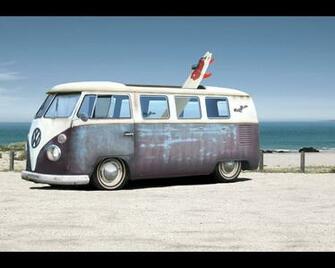 Beach Vw Volkswagen Combi Van Bus Wallpaper Jpg