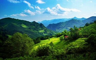Beautiful Green Hills Image Wallpaper HD