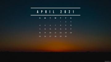April Calendar HD Wallpaper