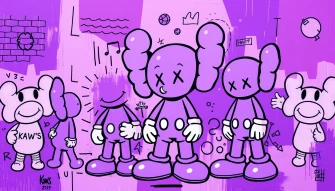 Kaws Purple Wallpaper