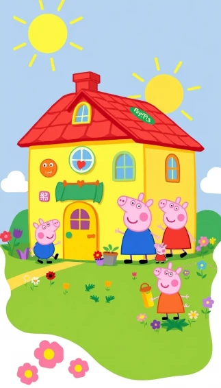 Peppa Pig House Wallpaper
