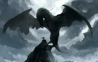 Wallpaper Rock Dragon People Wings Power Art Summoning