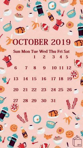 Cute iPhone October Calendar Background Filofax Inspiration