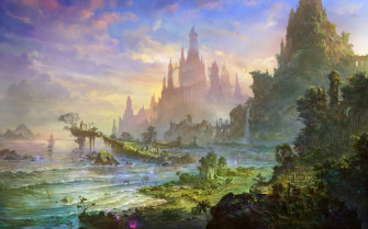 Astonishing Beautiful Fantasy Castle Wallpaper