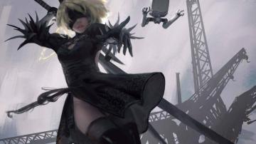 Nier Automata Yorha 2b Panting UHD 4k Wallpaper
