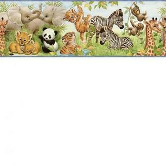 Jungle Pals Wallpaper Border Baby Nursery Kids
