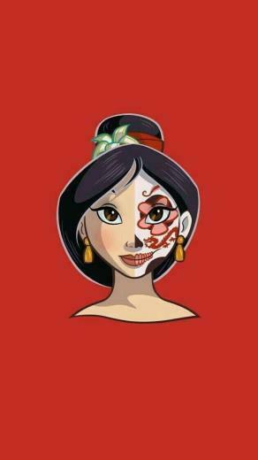 Mulan Wallpaper Disney Aesthetic Red