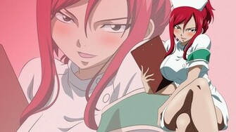 Nurse Erza Scarlet Fairy Tail Girl Anime HD Wallpaper Full Resolution