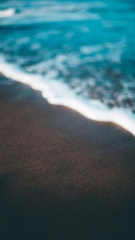 Dark Sand Blur Beach Foam Wallpaper HD