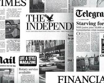 Hip Fun Newspaper Cuttings Black And White No
