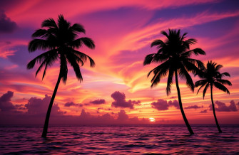 Palm Tree Sunset Wallpaper