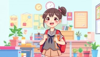 Cute School Girl Wallpaper