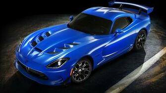 Wallpaper Dodge Viper Ta Blue Side