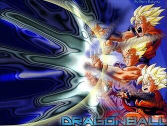 Goku Gohan And Goten Using A Kamehameha