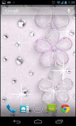 Rhinestone Flower Live Wallpaper Android
