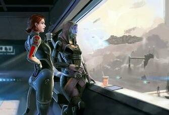 Femshep Commander Shepard Tali Zorah Nar Rayya Wallpaper