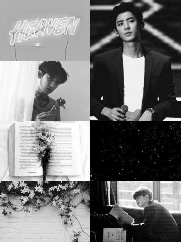 Chanyeol Black And White Mood Board Wallpaper Ponsel Selebritas