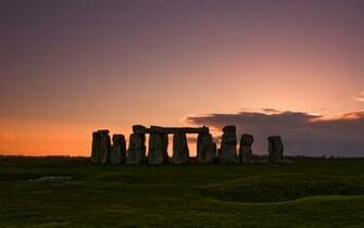 Sunset Stonehenge Wallpaper