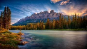 Banff National Park Of Canada Castle Mountain Nature