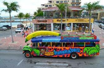 Banana Bus Tour Through Oranjestad Picture Of Aruba