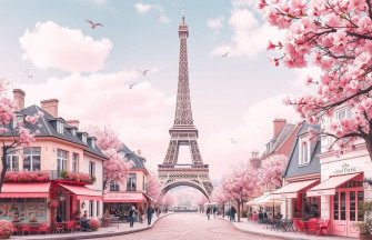 Pink Paris Wallpaper