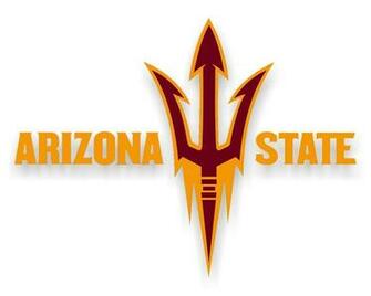Asu Arizona State Sun Devils Letters Fork Style B Vinyl Die Cut