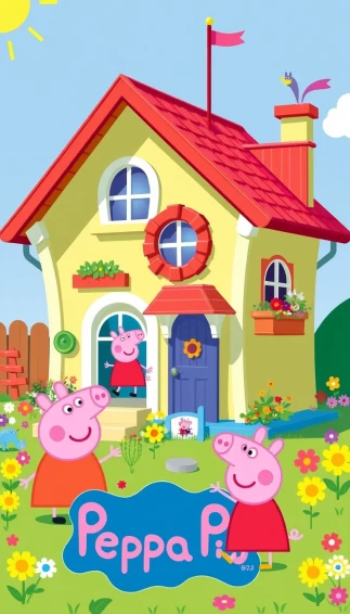 Peppa Pig House Wallpaper