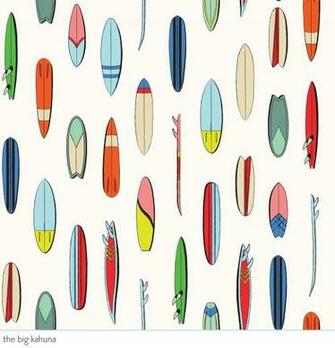 Adorable Surfboard Wallpaper Fabric Paint Tile