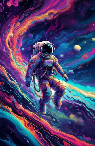 Psychedelic Astronaut Wallpaper
