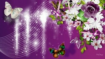 Purple Roses And Other Flowers Beautiful Picture On March