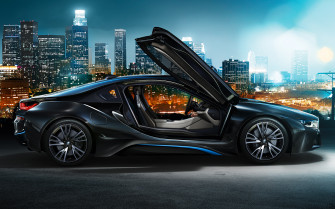 Wallpaper Bmw I8 Protonic Frozen Black Edition
