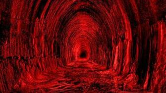 Wallpaper Tunnel Red Black Light Full HD 1080p
