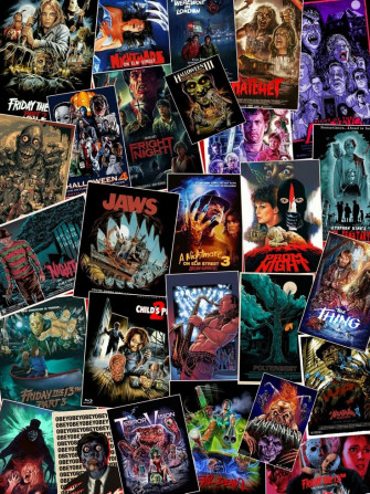 Horror Movie Poster Collage Scary Wallpaper Vintage Posters