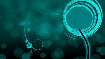 Cyan Flower Wallpaper By Planetarypenguin