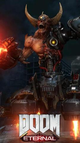 Doom Eternal Wallpaper HD Phone Background Game Logo Art Monsters