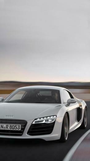 iPhone Wallpaper HD White Audi R8 Background