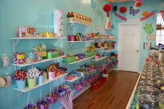 Candy Store Interior Design Wallpaper