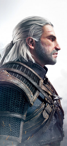 Geralt Side Profile Witcher iPhone Wallpaper
