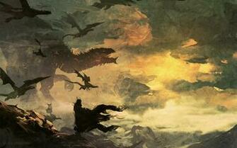 Dragon S Of Morgoth HD Wallpaper Background Image