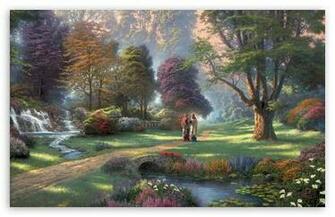 Jesus Painting By Thomas Kinkade HD Wallpaper For Standard
