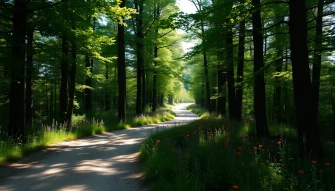 Nice Forest Road Wallpaper